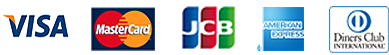 VISA / Master Card / JCB / American Express / Diners